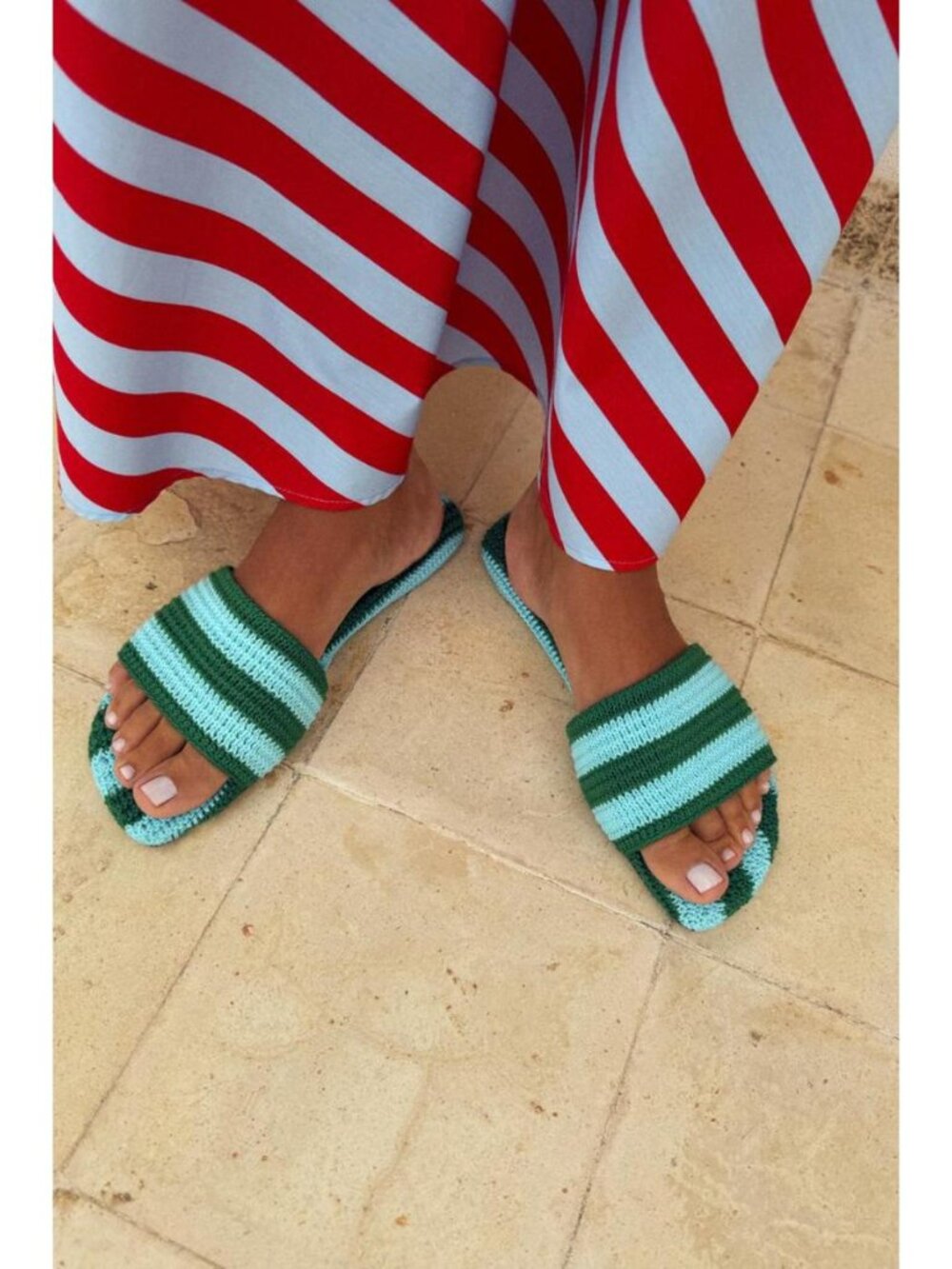 ZARA CROCHET FLAT SANDALS - Picture 2 of 7